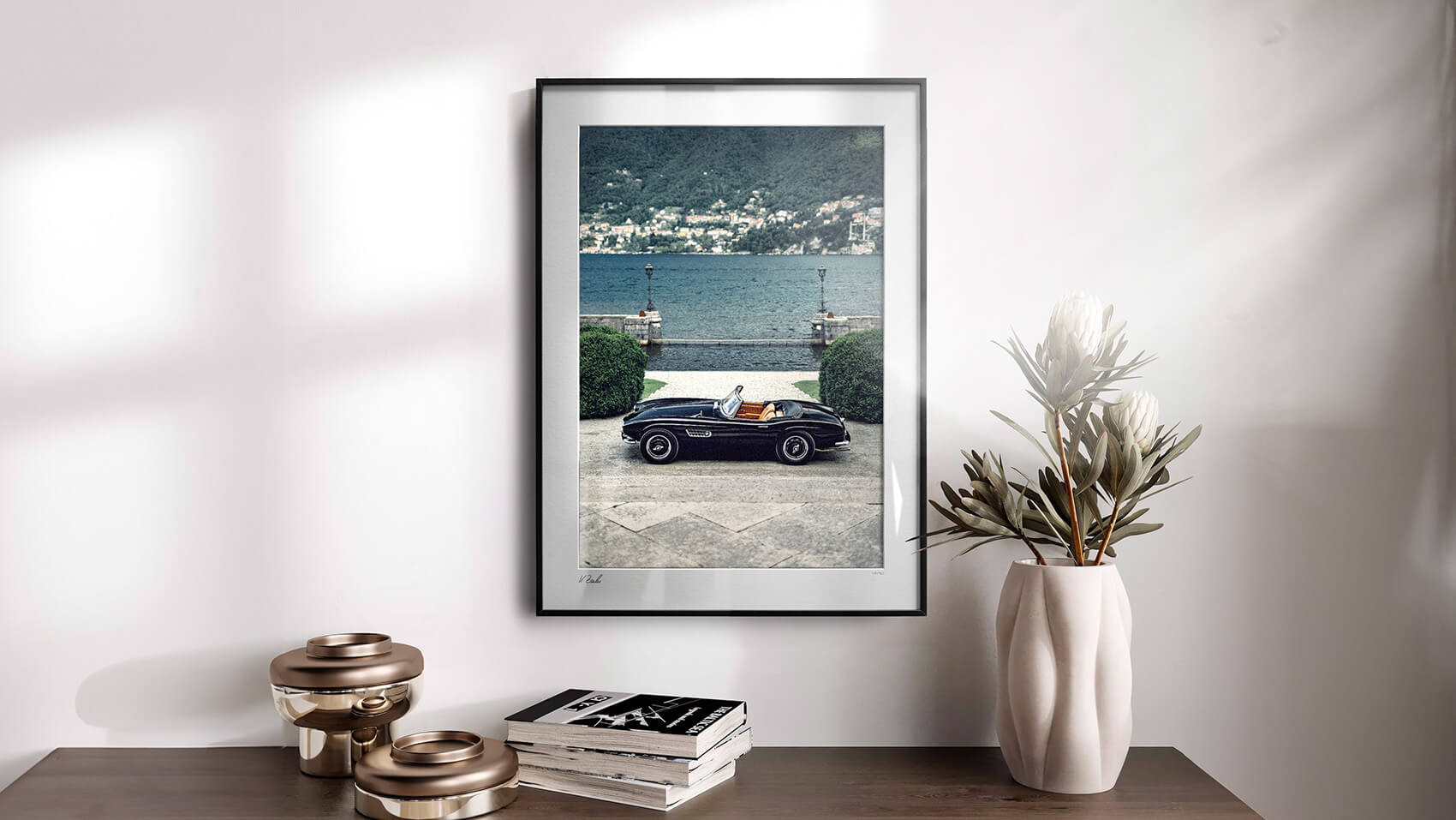 1957 BMW 507, Classic Car Prints, Framed